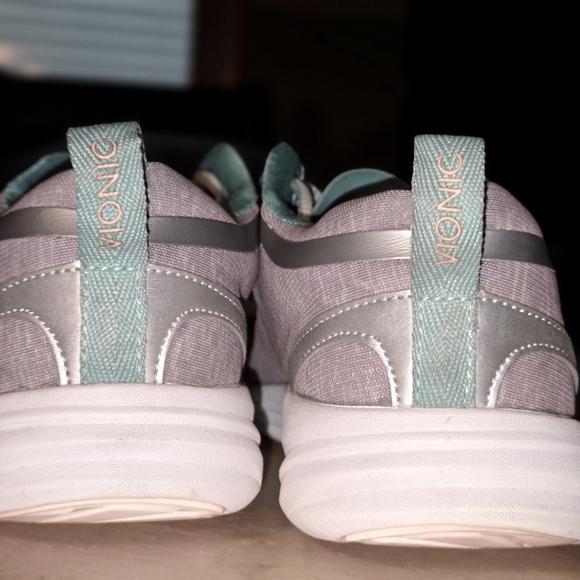 Vionic Women's Agile Fyn Athletic Low Sneakers Gray /Teal Fabric (335FYN) - Picture 2 of 4